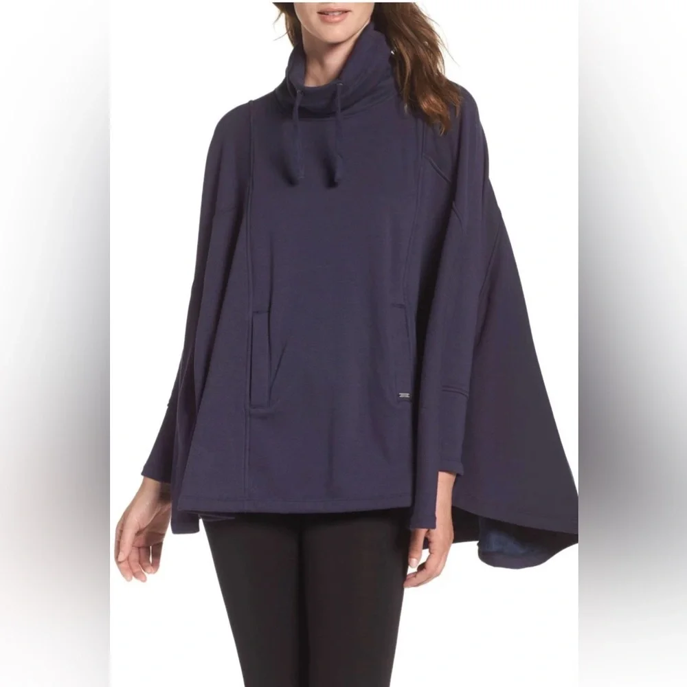 UGG navy fleece sweatshirt poncho jacket oversized M L